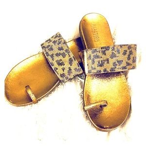 Kenneth Cole ~ Rhinestone Leopard 🐆 Sandals 👡 💎